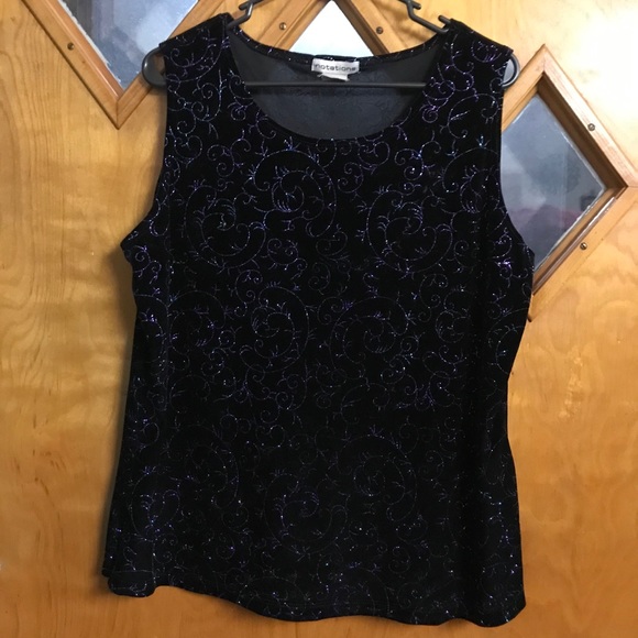 Notations Tops - Glitter blouse by Notations. Size XL